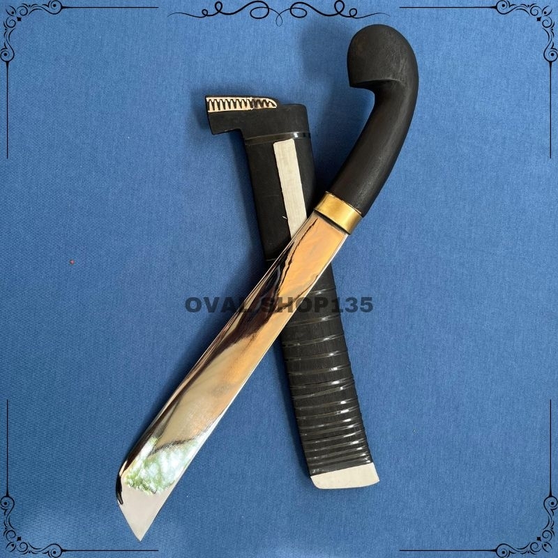 pepet sembelih hewan,super tajam sudah di miror 28,cm gol0k khas Banten,,sorenan baja hss,pisau sese