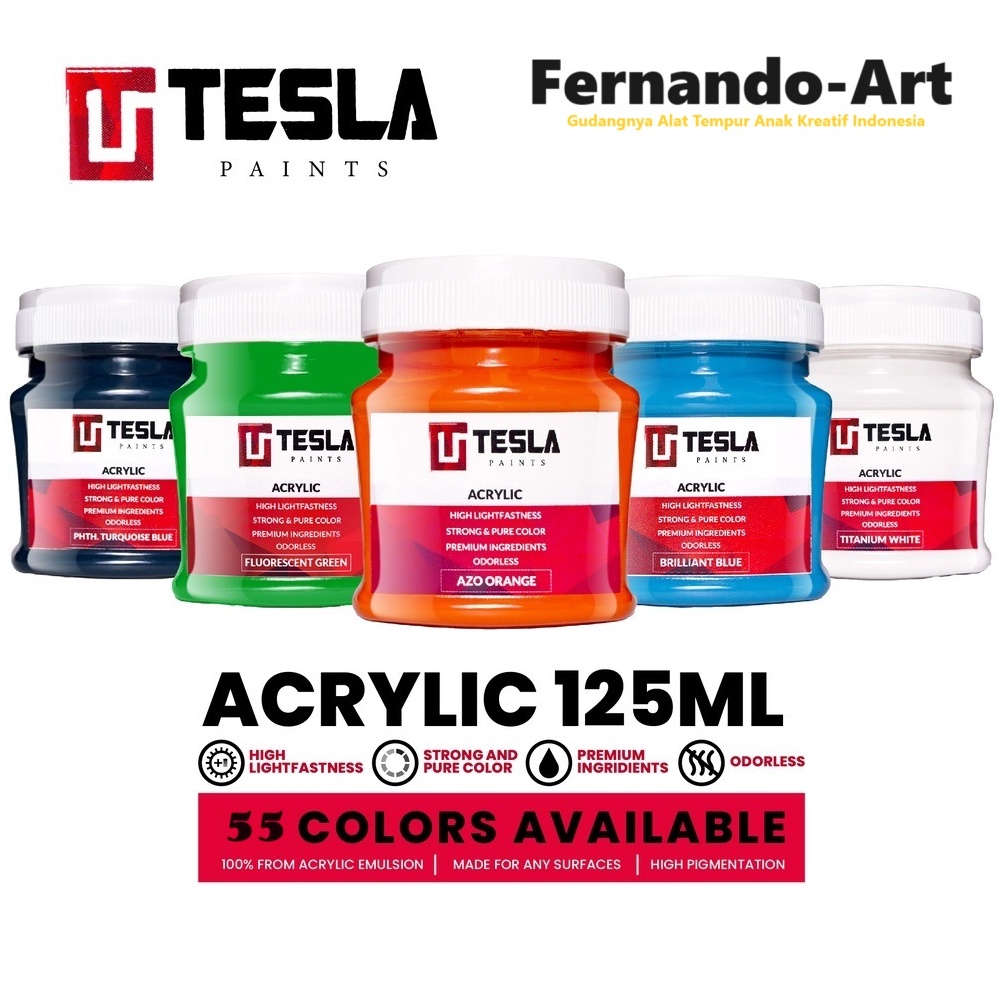 

KODE J23H Acrylic Tesla Paint 125ml Part 1 Cat Akrilik Tesla 125ml