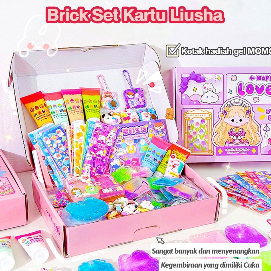 

KODE M58D BABYCOLOR 243 PCS Guka Set DIY Gantungan Kunci Akrilik DIY Keychain Stiker Mainan Anak Perempuan