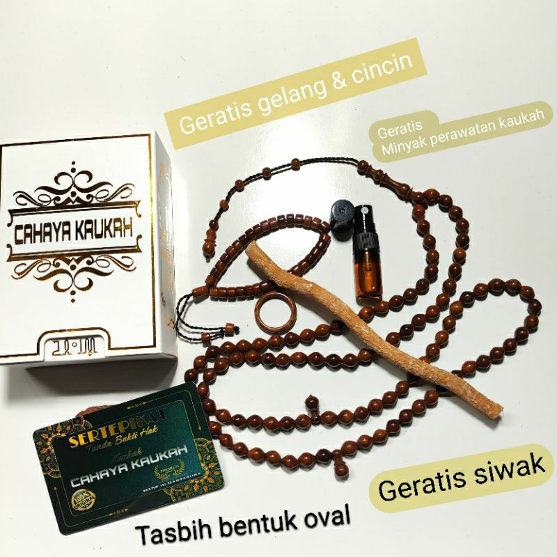 Tasbih Kaukah/kokka Bentuk oval