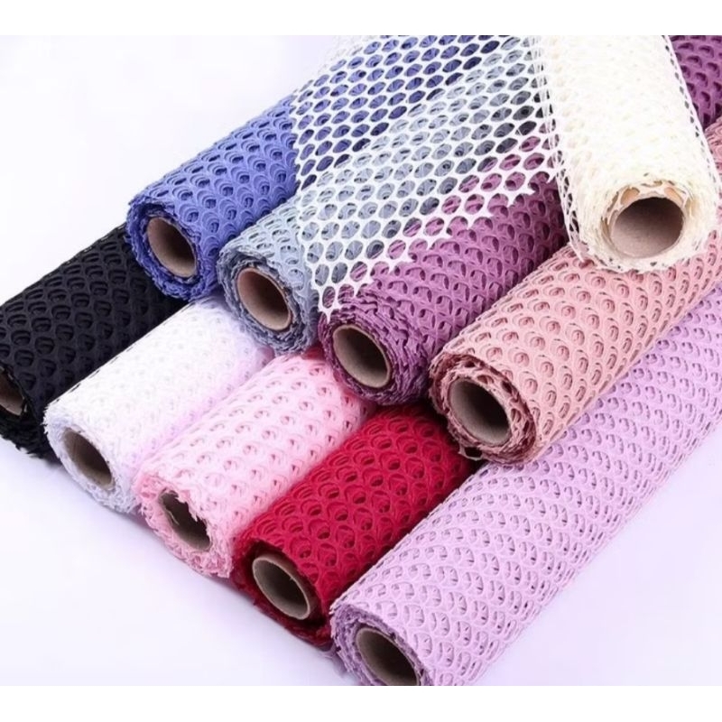 

(De'flourish) Korean Honeycomb Round Net / Flower Wrapping Bouquet ecer per Lembar 50 cm x 50 cm