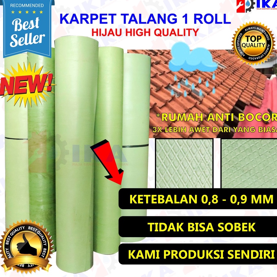 MURAH Karpet Talang Air 11 13 15 Meter 9 Bersih 86cm Hijau Pabrikan READY