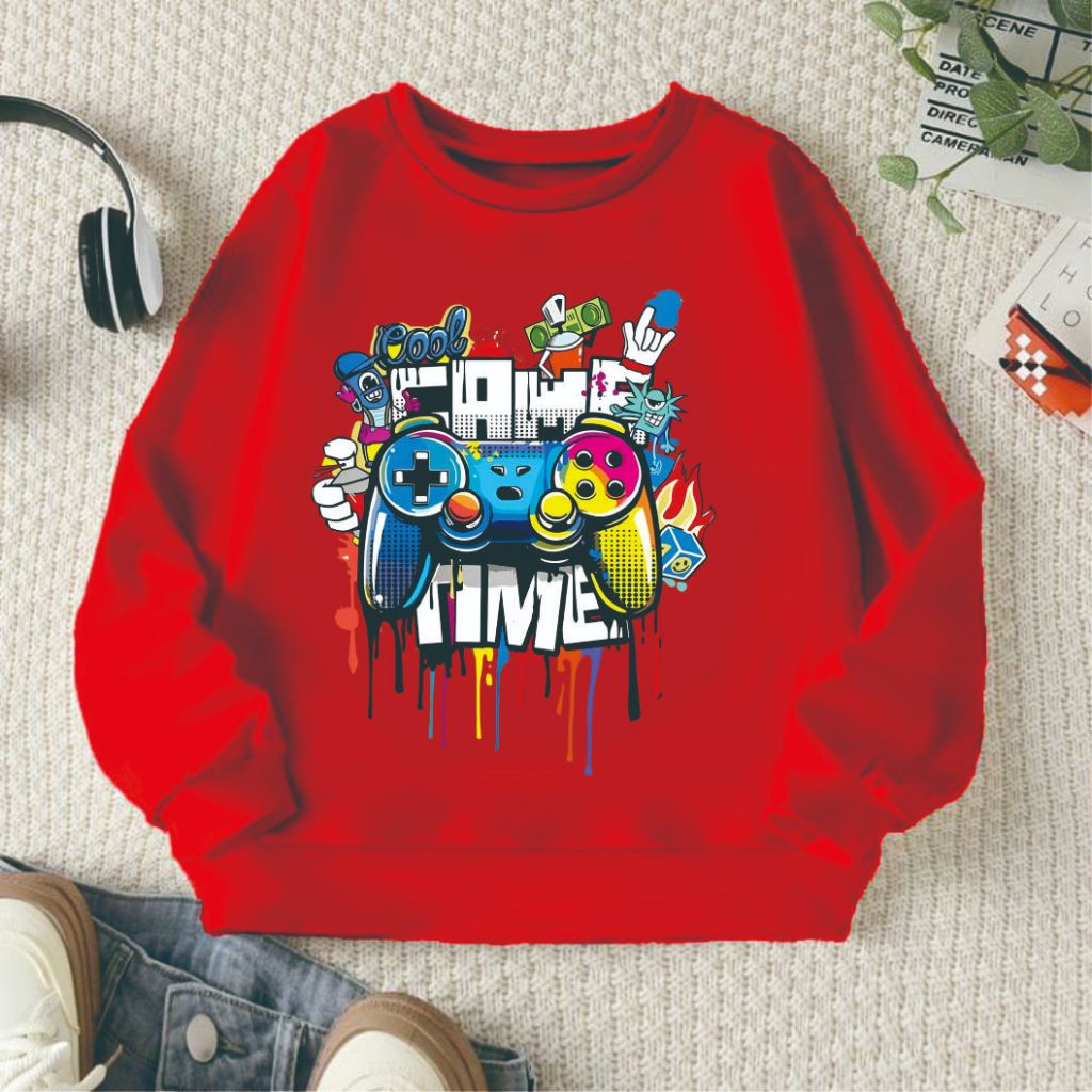 sweater baju anak anak/baju sweater anak anak/jaket sweater/stik game