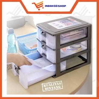 Laci Container A4 3 Susun / Box Container Rak Susun / Rak Susun Kotak Obat Dokumen Surat