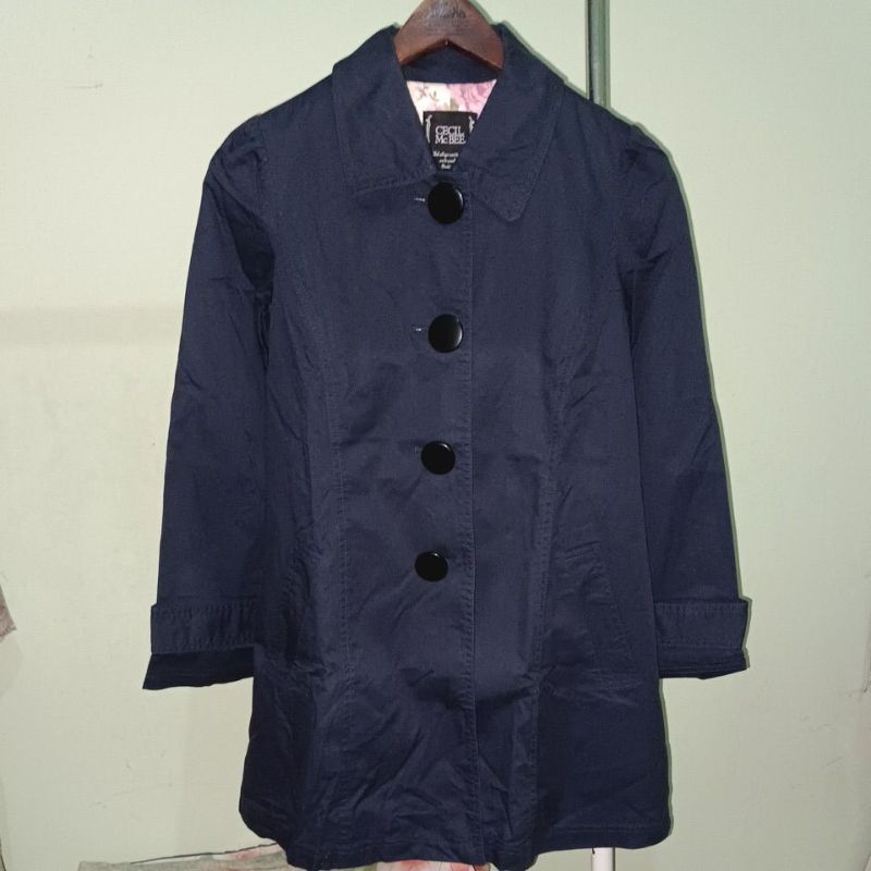 PRELOVED CECIL MCBEE Coat Katun Slimfit Wanita Blue Black