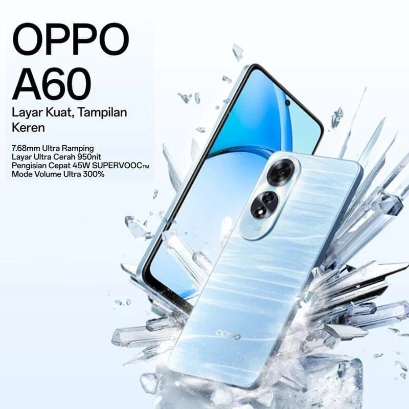 Oppo A60 8/128GB 8/256GB RAM 8 GB+ 8GB ROM 256GB NFC GERANSI RESMI HP OPPO TERBARU 2024 BISA COD