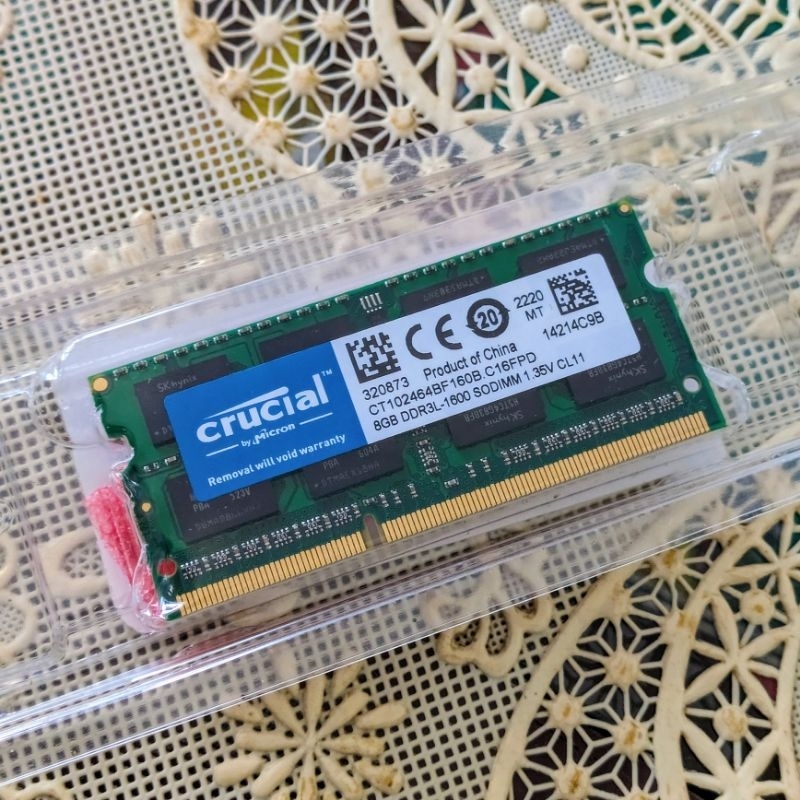 RAM LAPTOP - CRUCIAL - RAM 8GB - DDR3L - 1600MHz