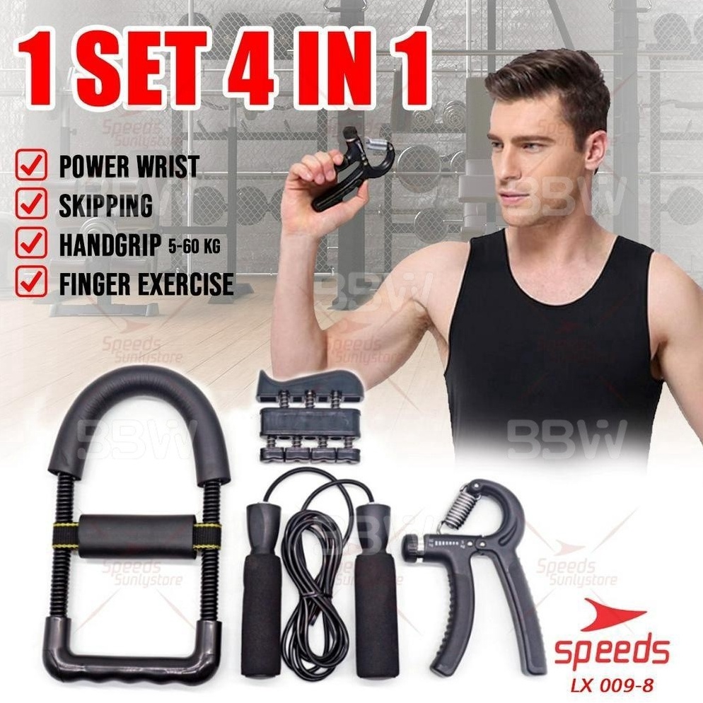 LARISMANIS SPEEDS Alat Fitness Set Power Wrist Handgrip 4inkipping Finger Exercise Alat Fitness Alat