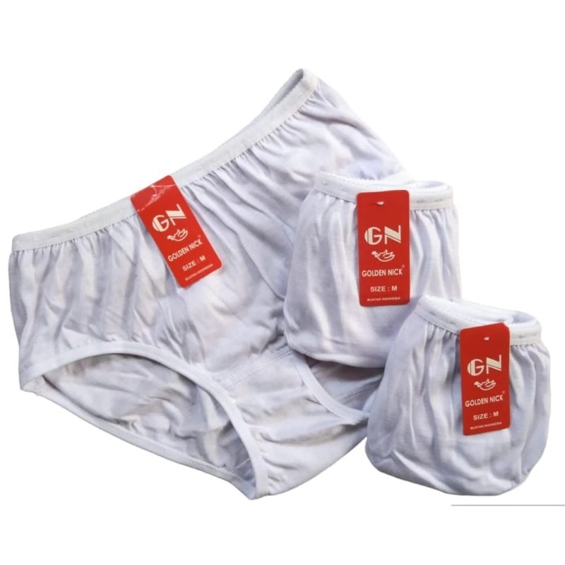 Celana Dalam /Wanita Golden Nick CD937-PUTIH / 3 pcs celana Dalam wanita