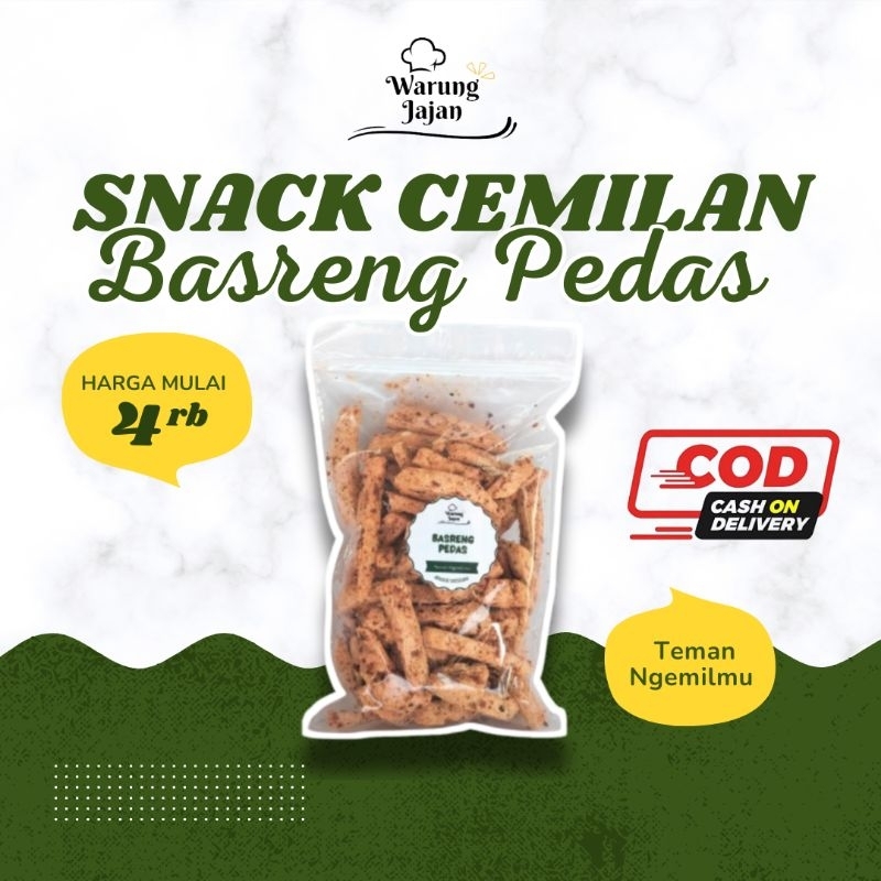 

Basreng Pedas / Snack Cemilan / harga mulai 4 ribuan / aneka snack