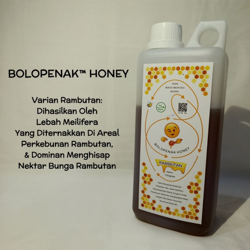

MADU RAMBUTAN BOLOPENAK HONEY, MADU MENTAH MURNI 100% NEKTAR