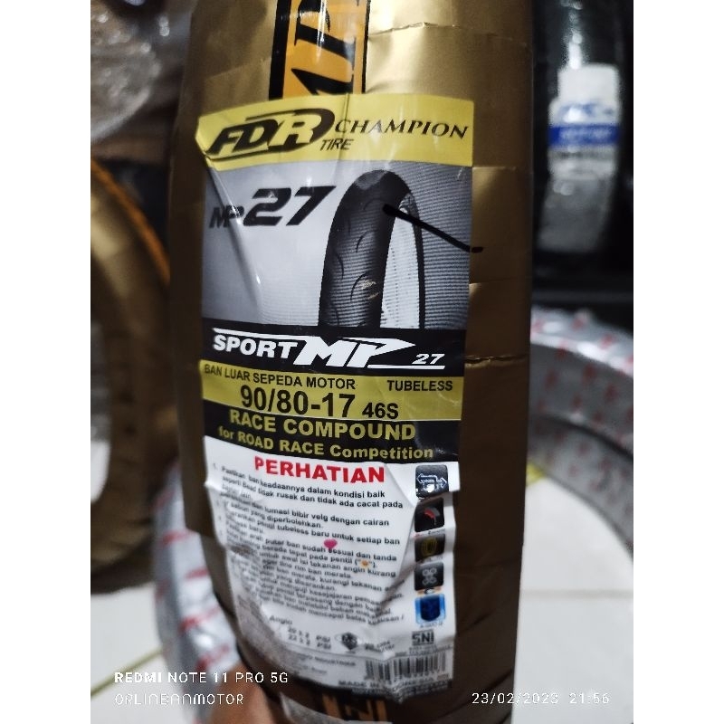 BAN BAN FDR MP27 SOFT COMPOND 90/80-17/BAN RACE FDR MP27/BAN SOFT COMPOND TIGER/BAN SOFT COMPOND FDR