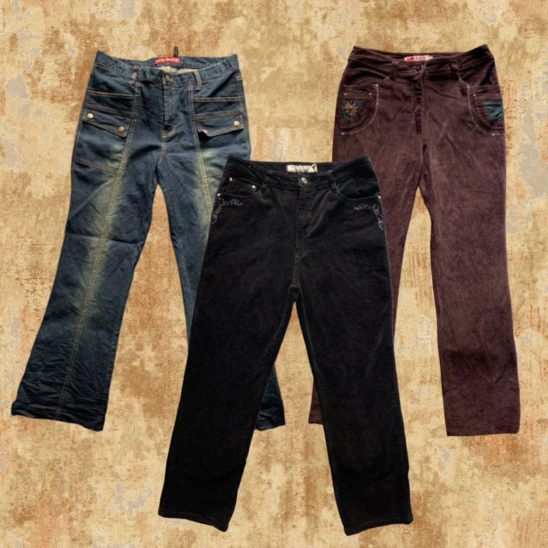 BOTTOM / JEANS Y2K | Vintage | Fairycore | Cottagecore | Coquette | Grunge | Gothic