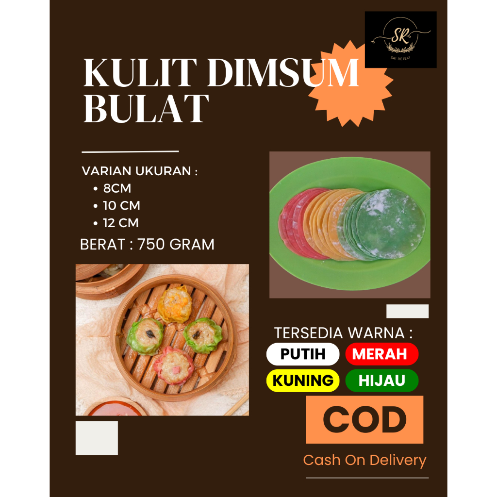 

Kulit Dimsum Bulat Diameter 8cm Diameter 10cm Diameter 12cm Kulit Siomay Gyoza Isi 750gram Tipis Halal Bergizi Enak Elastis Muda Dibentuk