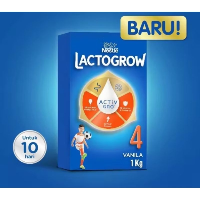 

LACTOGROW 4 Susu anak untuk usia 3-5 th 1kg [ Vanila & Madu ]