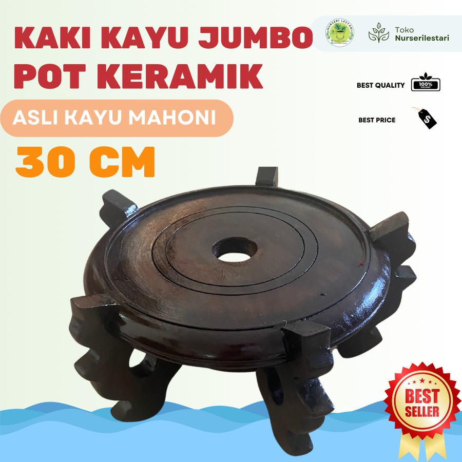 Kaki Kayu Diameter 30cm Pot Keramik Diameter 60cm