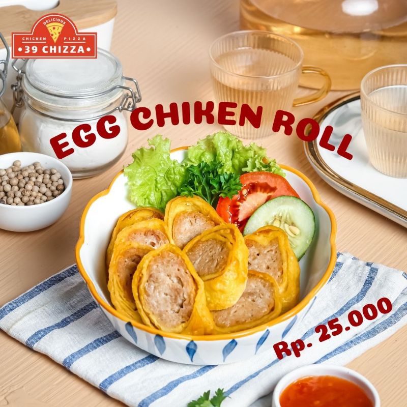 

39CHIZZA BENTO EGG ROLL (Isi 6)
