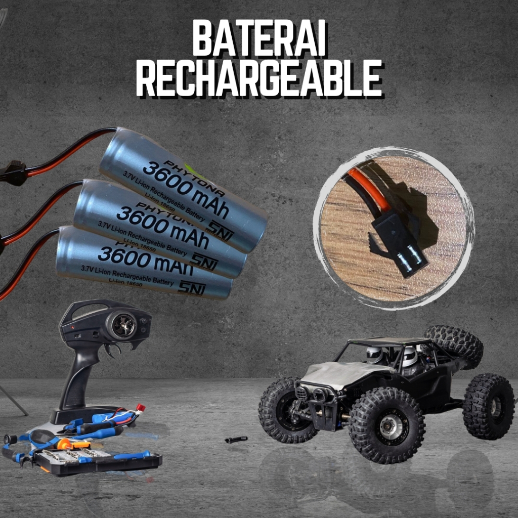 Baterai Isi Ulang Phytona Battery Charger Phytona 18650 2MP 3600mAh 3.7V LI-ION Mobil Remote