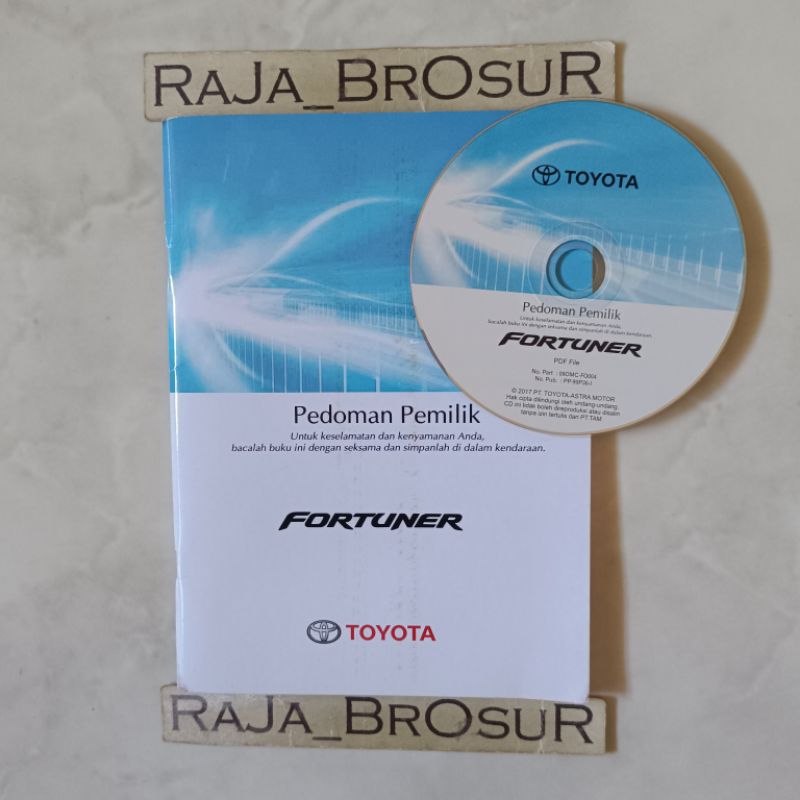 Buku Pedoman Pemilik + CD VCD Manual book Toyota Fortuner 2015-2021 ORI Original