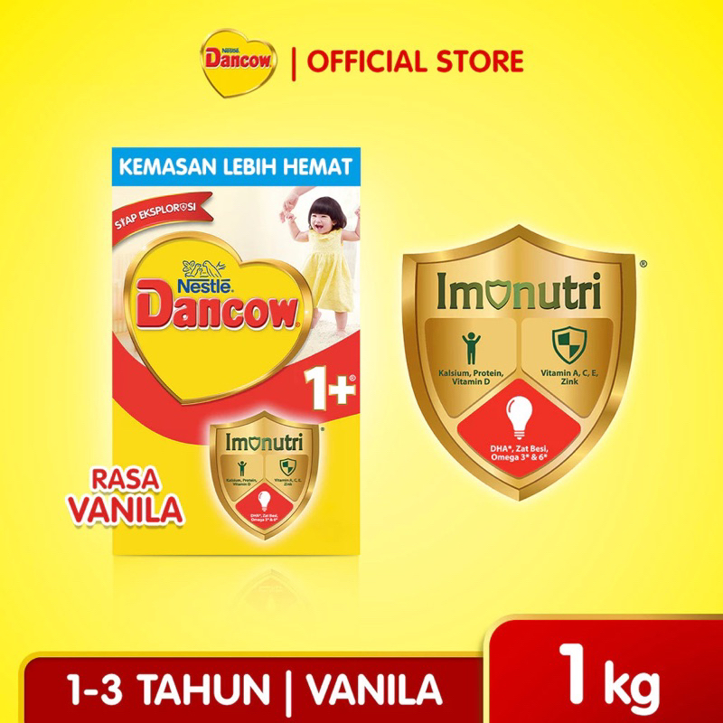 

Dancow 1+ Vanila 1kg (Usia 1-3 tahun) Susu Formula Pertumbuhan Anak usia 1 sampai 3 tahun