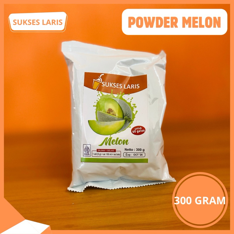 

POWDER MINUMAN LARIS MANIS 300 GRAM | BUBUK MINUMAN RASA MELON | SERBUK BUAH MELON | BUBUK MINUMAN