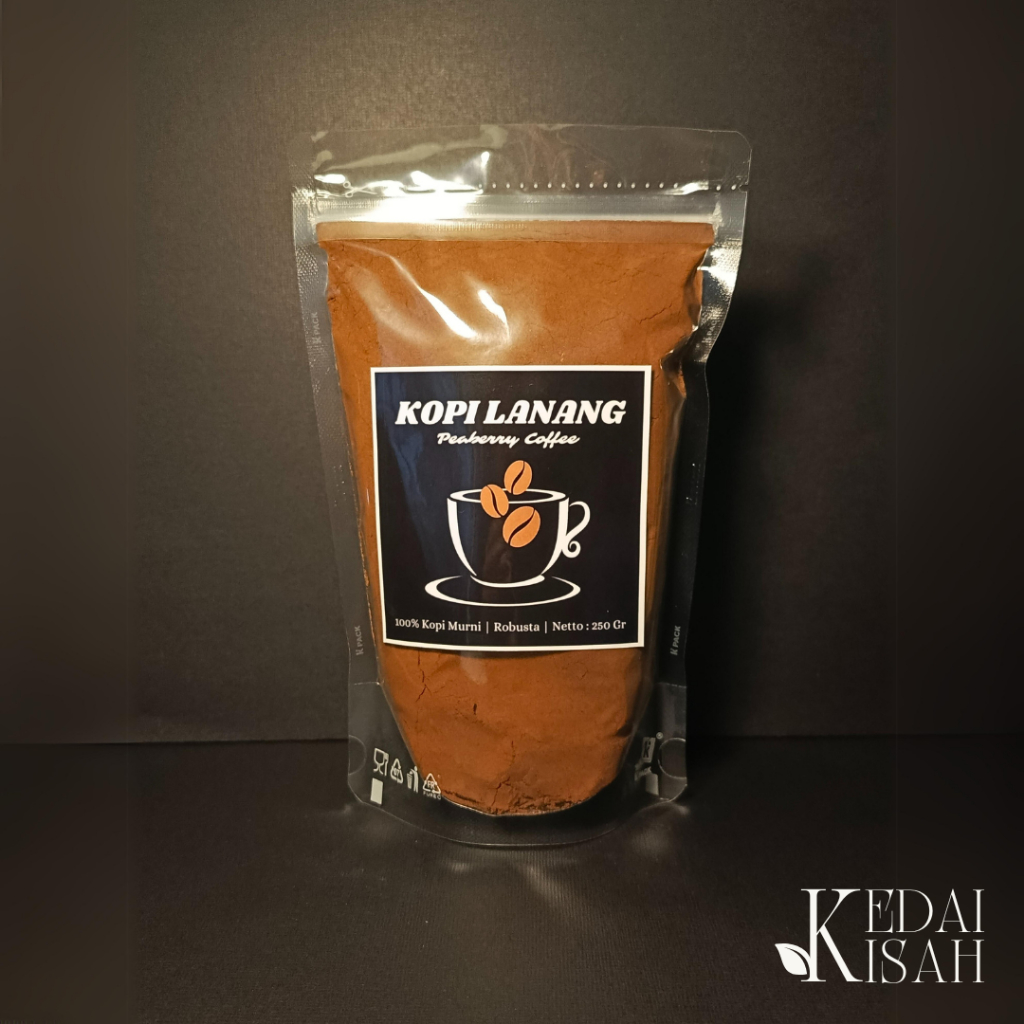

Kopi Lanang Robusta Premium (Peaberry Coffee) 250gr - Giling Halus