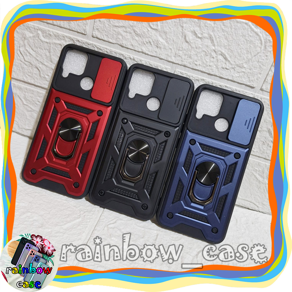 REALME C15 CASE TRANSFORMER 2 IN 1 SLIDE CAMERA RINGSTAND