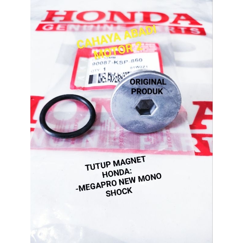 TUTUP MAGNET+SEAL ORING HONDA MEGAPRO NEW MONO SHOCK 90087-KSP-860 32MM ORIGINAL PRODUK