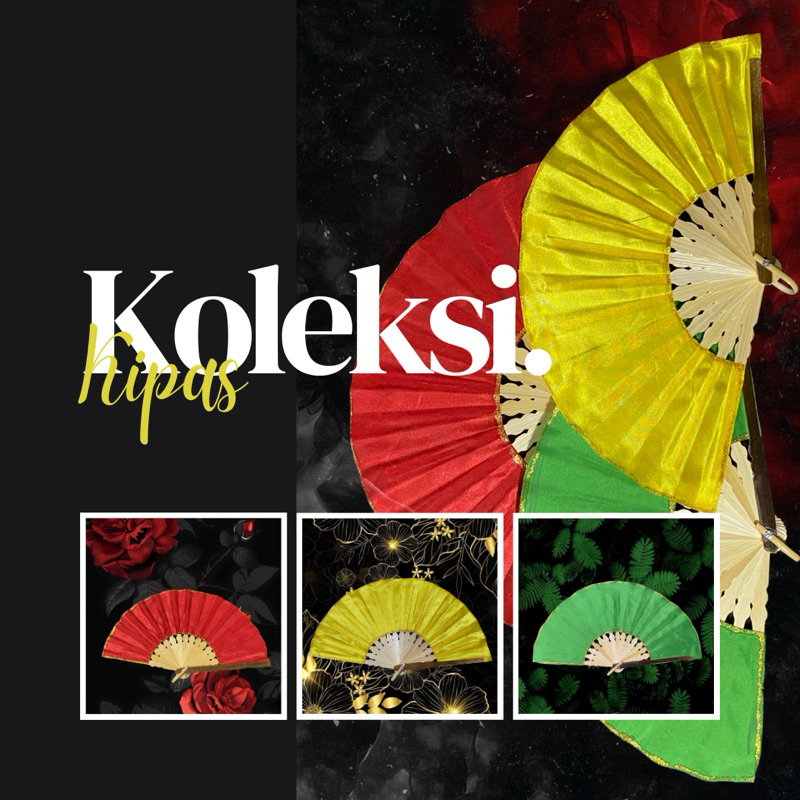 Kipas Handmade Kipas Warna Polos kipas tari kipas polos kipas nari kipas lipat kipas tangan