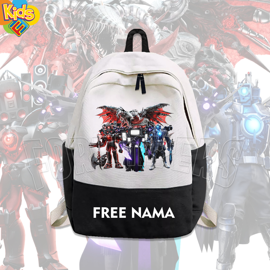 TAS RANSEL ANAK TAS SEKOLAH ANAK TITANS SKIBIDI TOILETS MULTIVERSE DRAGON TITAN DRILL MAN TITAN TV M