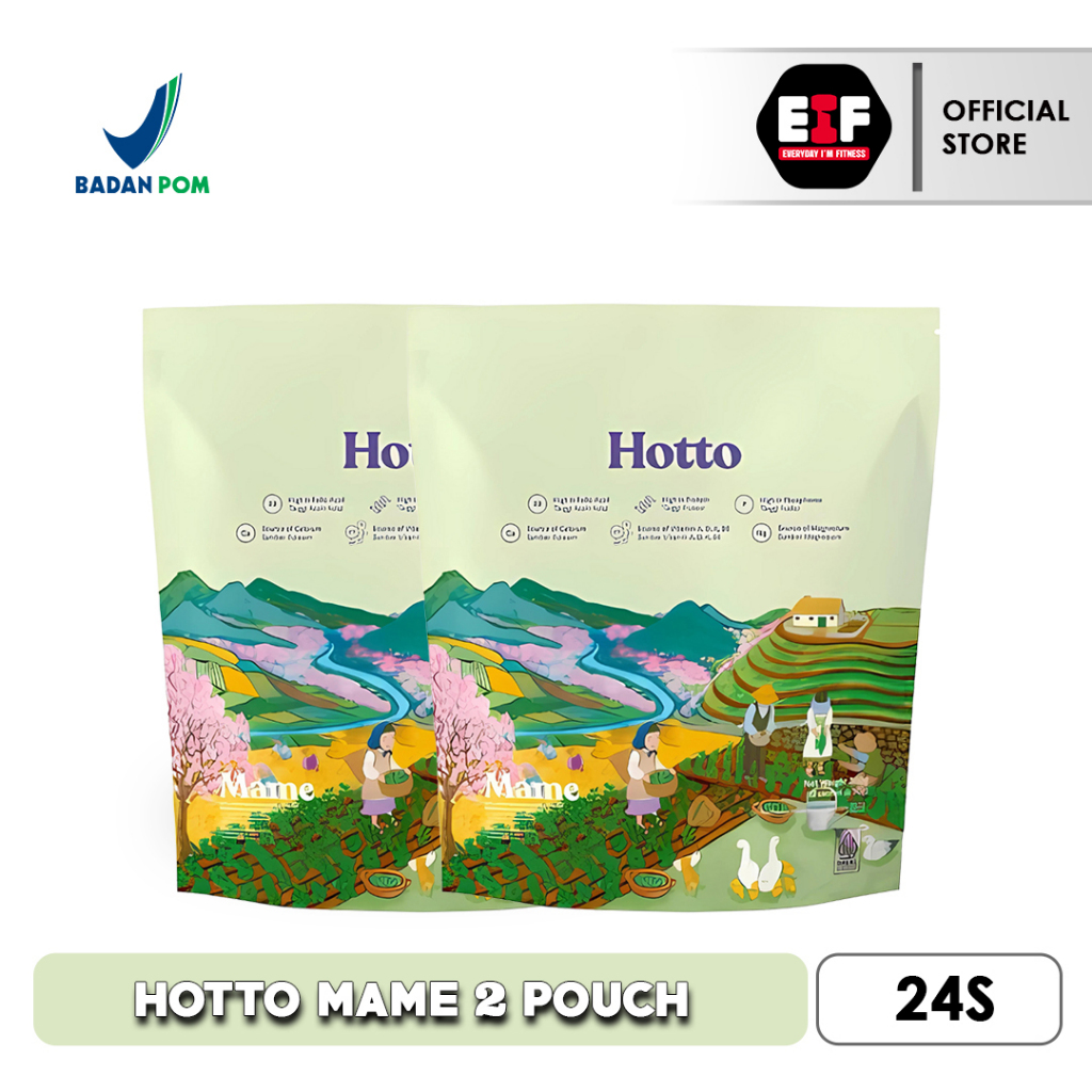 

HOTTO MAME 2 POUCH ISI 24 Sachet - Multigrain with Edamame CEREAL FOR BREAKFAST LUNCH AND DINNER