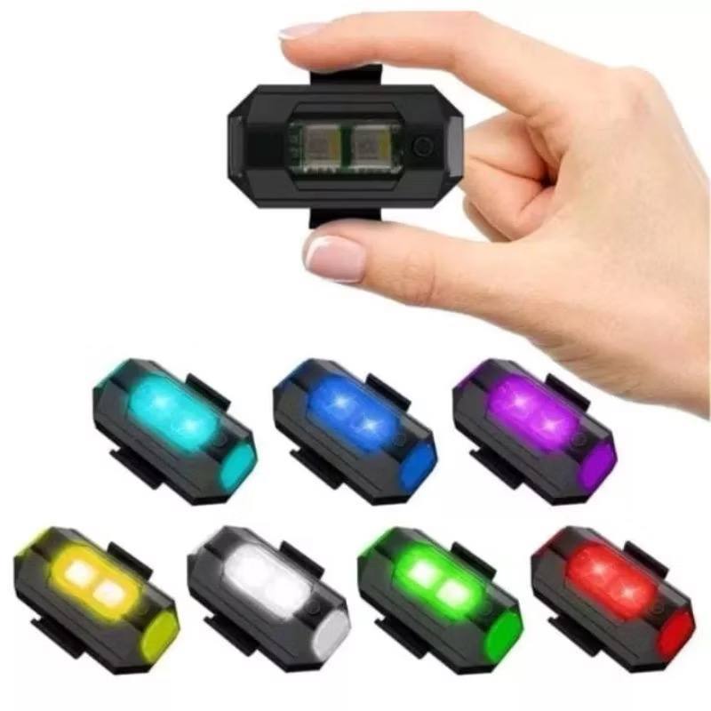 COD Lampu Sepeda LED Kecil USB/Lampu Sepeda LED 7 Warna/Lampu Sepeda Kecil USB Kedip 7 Warna