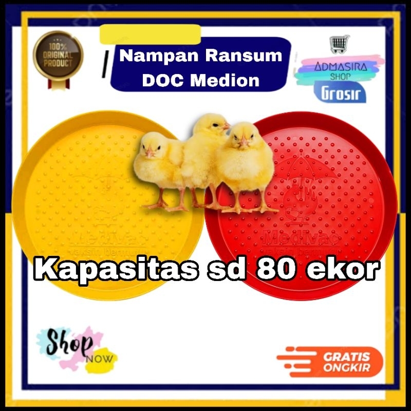 NAMPAN RANSUM Ayam DOC Medion Plat Feeder Wadah Pakan Ayam