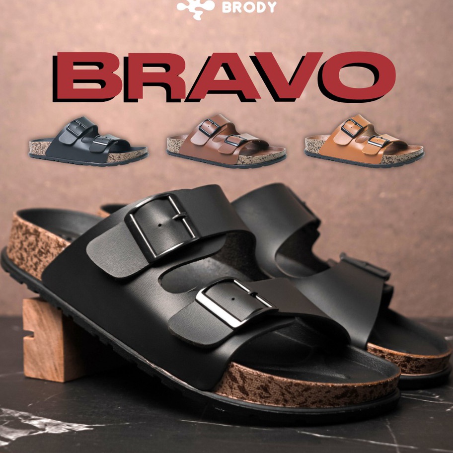 Brody BRAVO Sandal pria casual model ban dua