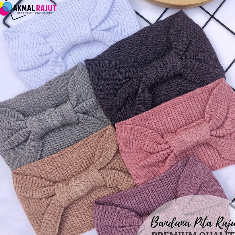 Ciput Rajut Bandana Pita Daleman Jilbab Bando Pita 2 In 1 Untuk Anak dan Dewasa