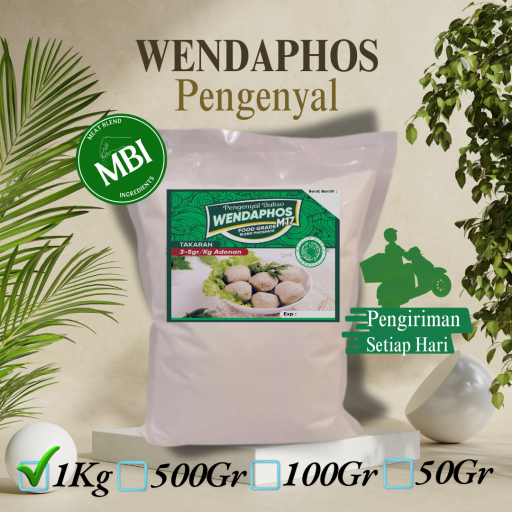 

Wendaphos | Pengenyal Unggulan Bakso, Nugget, Sosis, Dimsum dll (1Kg)