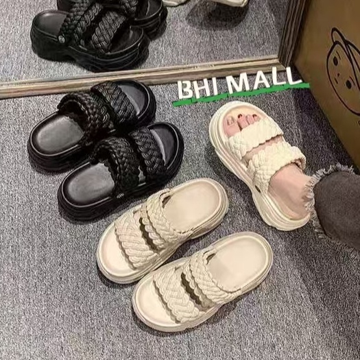Paling Disukai Sepatu Sandal Tali Wanita Premium Sendal Selop Wedges Cewek Kekinian Jelly Karet Ting