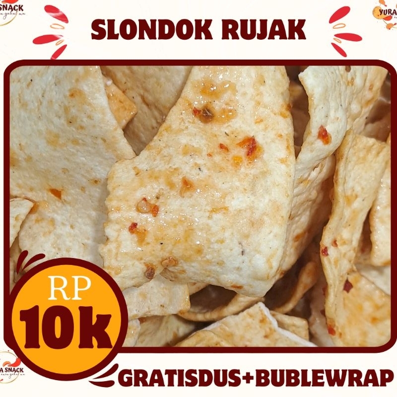 

Kerupuk Slondok Rujak Pedas Manis Camilan Kiloan kemasan 250gr 500gr 1000gr