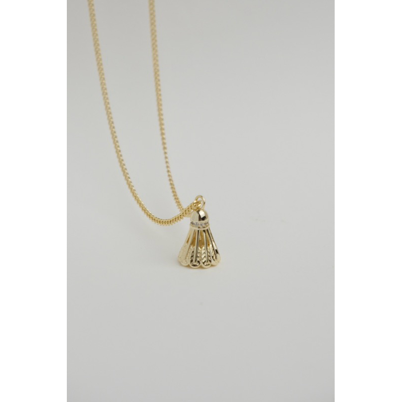 BADMINTON NECKLACE / KOK BULUTANGKIS / KALUNG TITANIUM WANITA LAPIS EMAS BULUTANGKIS / BULU TANGKIS