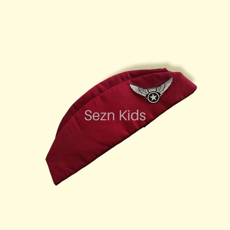 Topi Baju Pramugari Anak Free Pin