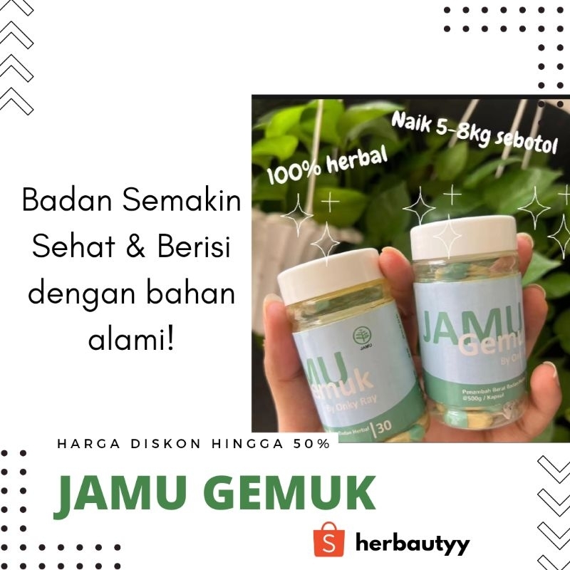 

Jamu Gemuk byor menambah nafsu makan badan berisi dengan bahan alami