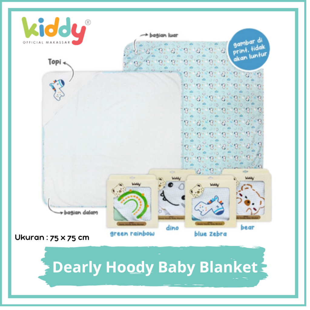Kiddy Doodle Waffle Hoodie Blanket / Selimut Doodle Waffle Hoodie