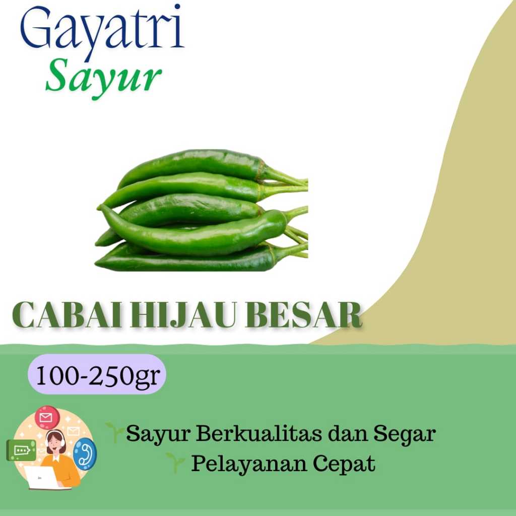 

Cabe Hijau Besar 100 - KIRIM INSTANT GAYATRI SAYUR