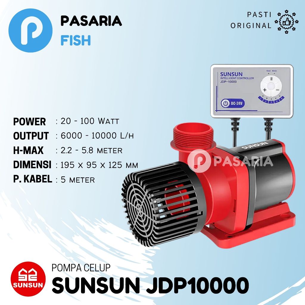 Pompa Celup Kolam Ikan SUNSUN JDP 10000 Pompa Output Arus DC