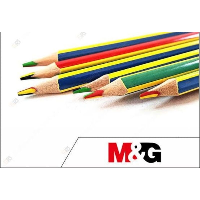 

[PCS] PENSIL WARNA PELANGI M&G AWPQ2120 / PENSIL 4 WARNA / 4 IN 1 PENCIL 4 COLOR