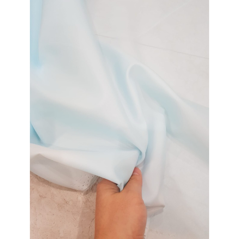 D08 KAIN FURING BIRU MUDA KEPUTIHAN LEBAR KAIN 155CM FURING BAJU FURING TAS FURING MURAH