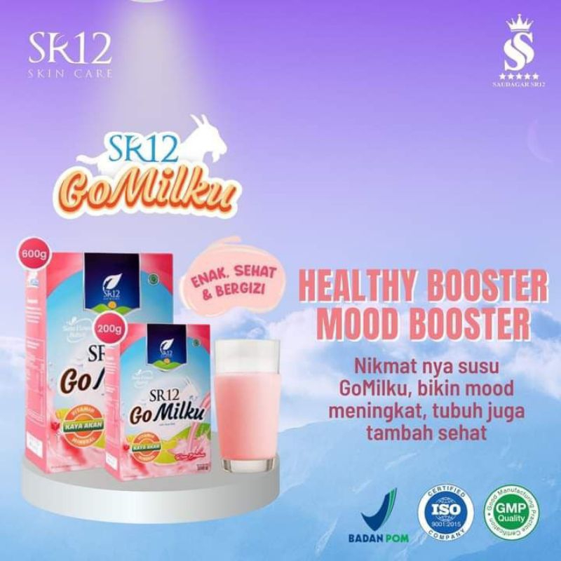 SR12 gomilku susu kambing rasa strawberry 200g