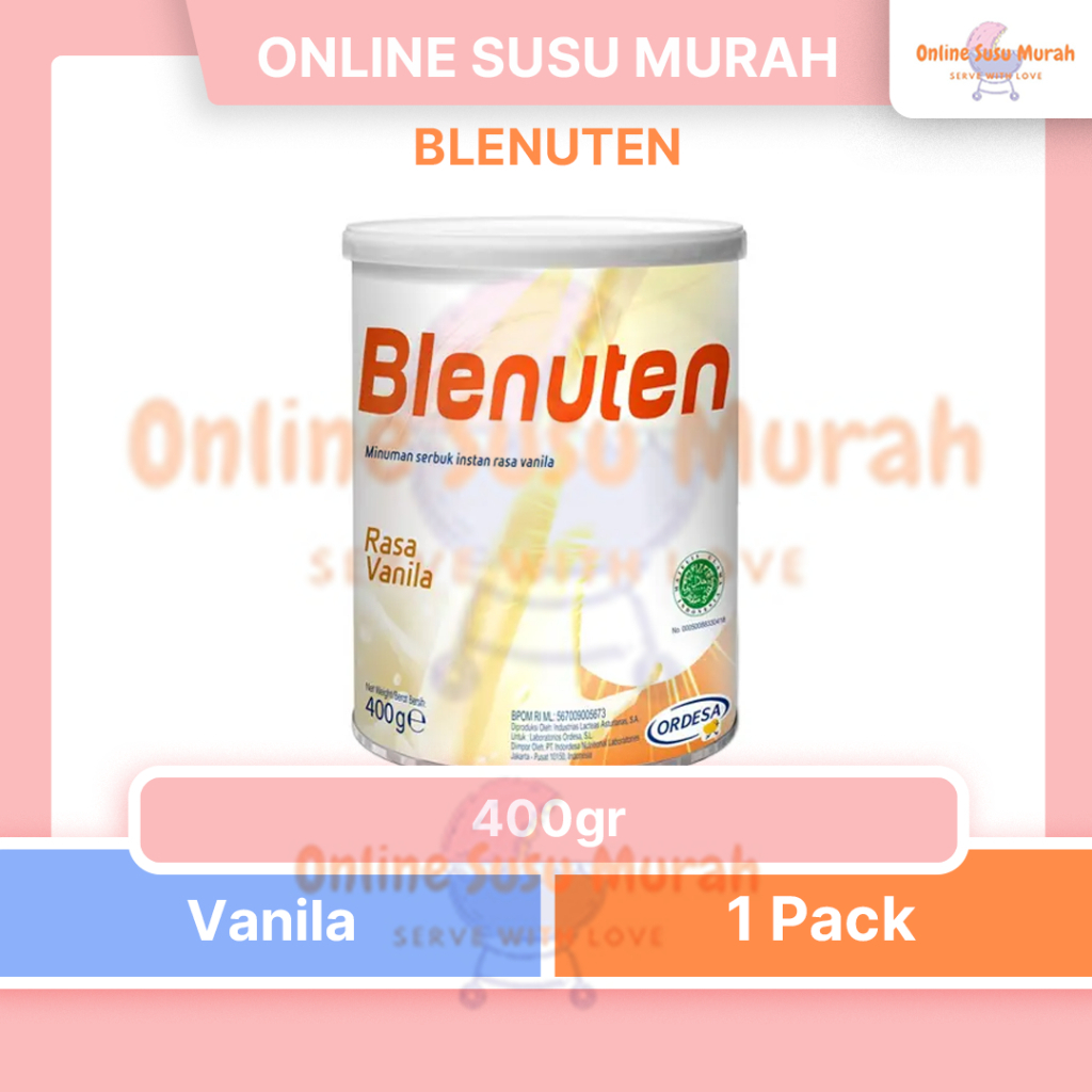 BLENUTEN VANILA 400GR SUSU TINGGI KALORI PENAMBAH BERAT BADAN ANAK 400 GR SSKL
