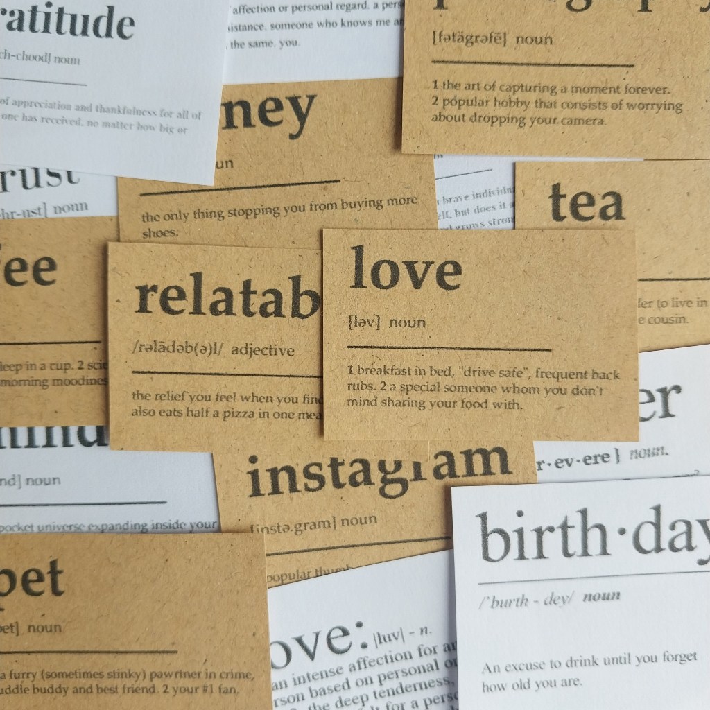 

[ paww.craft ] 17 pcs Aesthetic words translate journaling deco scrapbook