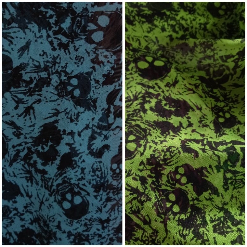 1/2 meter Kain Sifon (2 Warna) | Bahan Sifon | Kain Meteran | Sifon Motif | Bahan Import